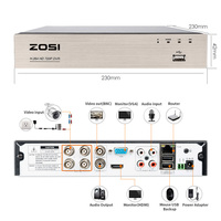 ZOSI 4CH/8CH H.265 + DVR System CCTV z 2CH 2 sztuk 2.0 MP IR bezpieczeństwo zewnętrzne kamery 1080P HDMI CCTV DVR wideo zestaw do nadzorowania 2